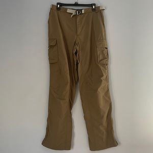 Eastern Mountain Sports Hiking Pants Size 34X32 Like New Army Green Ankle Zip